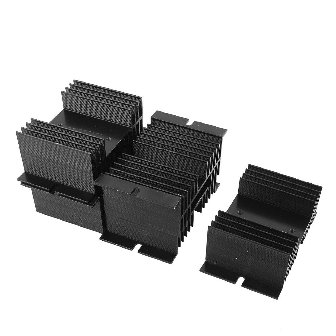 New Lon0167 5pcs 10mmx5mmx7mm Featured Black Aluminium Heat reliable efficacy Dissipation Heatsink Cooling Fin Cooler Sink for Solid State Relay SSR(id:6d0 36 47 737