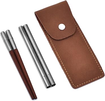 Foldable Chopsticks with Storage Case Easy to Carry Detachable Chopsticks Practical Tableware for Outdoor Dining