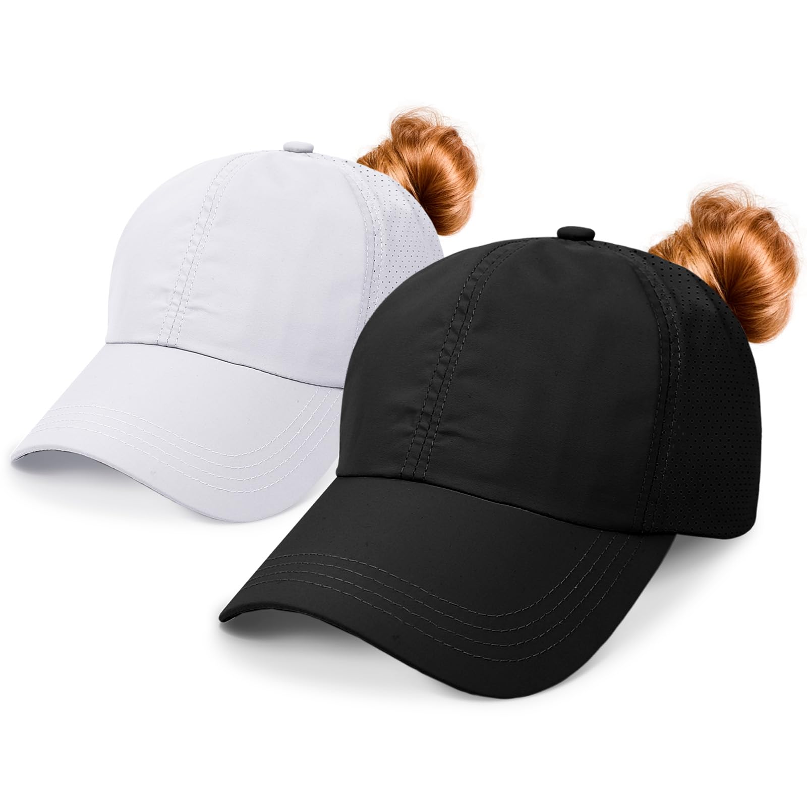 outfit spring Basecap Damen Pferdeschwanz Baseballkappe Frauen Sommer Schnell trocknende Masche Atmungsaktiv Criss Cross Sport Kappe Damen