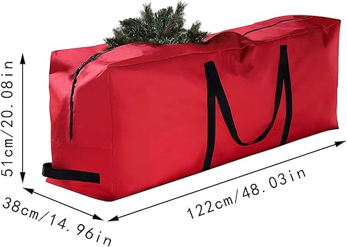 Miniatura 6 de Bolsa de almacenamiento para árbol de Navidad artificial, para árboles artificiales de 7 pies, lona de calidad y correas de encuadernación, protege