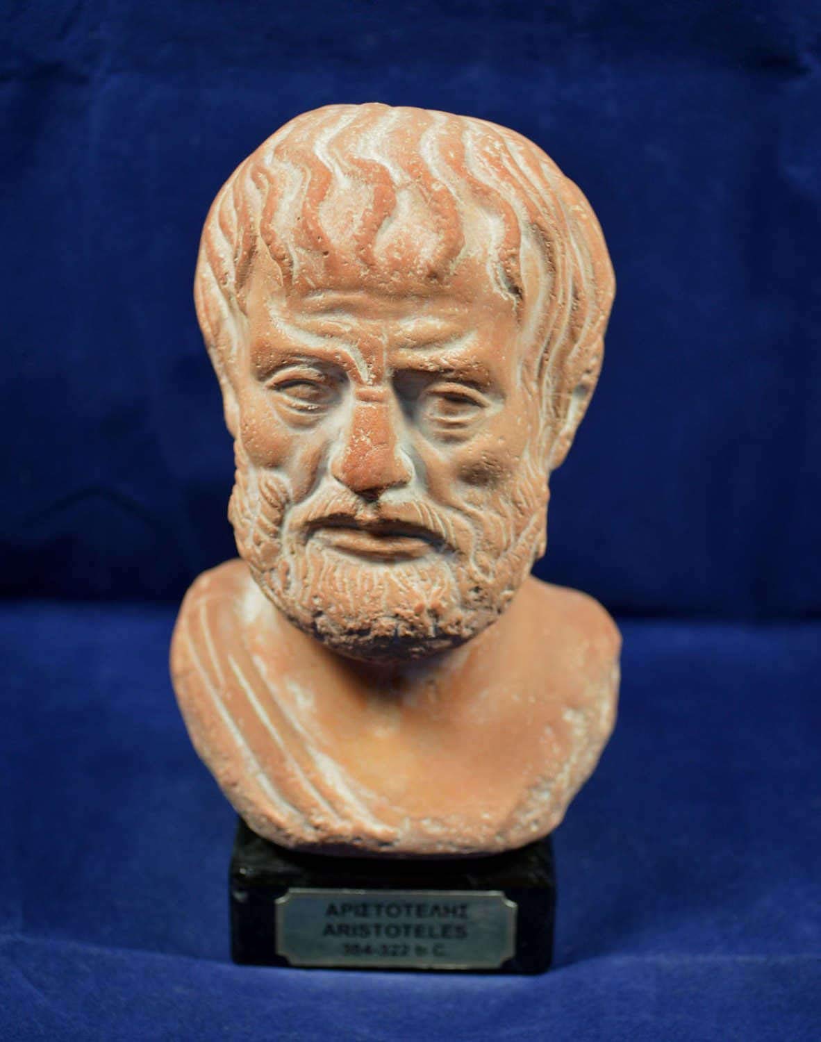 Aristotele scultura busto antico filosofo greco artefatto