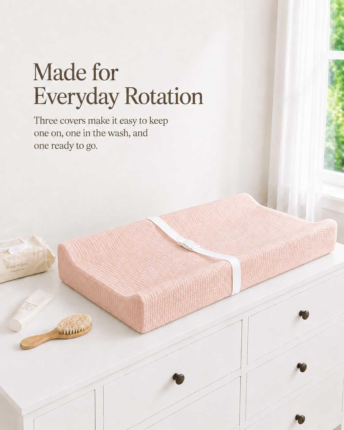 Changing Pad Covers 3 Pack, 32"x16" Muslin Baby Changing Table Pad Covers