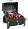 Portable BBQ for Camping Smoker Barbecue Grill with Dual Height Adjustable Charcoal Trays & Temperature Gauge Indoor Outdoor Travel Beach Party Bbq Gifts