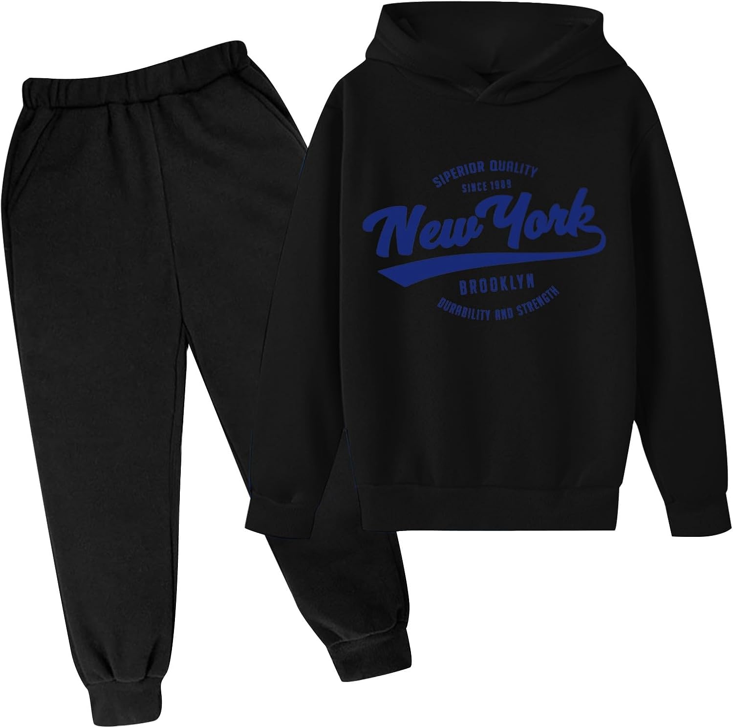 Girls Workout Outfit Sets 2 Piece Fall with Hood New York Sweat Suits Kids Going Out Letter Casual Track Suits 2025
