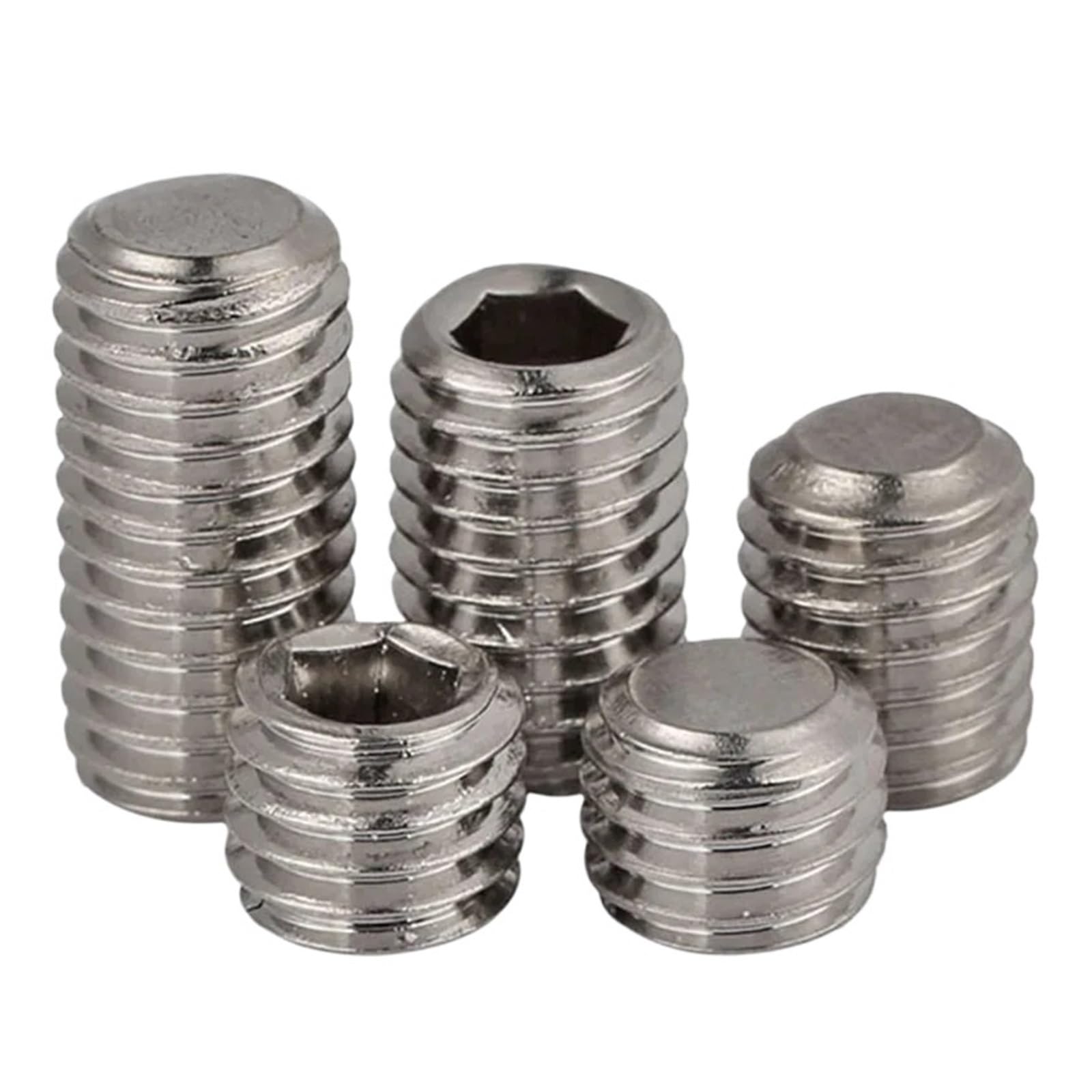 10-100 Sztuk M6 X 0,75 Mm 6 Wkręty Dociskowe O Drobnym Skoku ZESTAW GNIAZD 304 Stal Nierdzewna DIN 913(M6X0.75X10mm-100pcs)