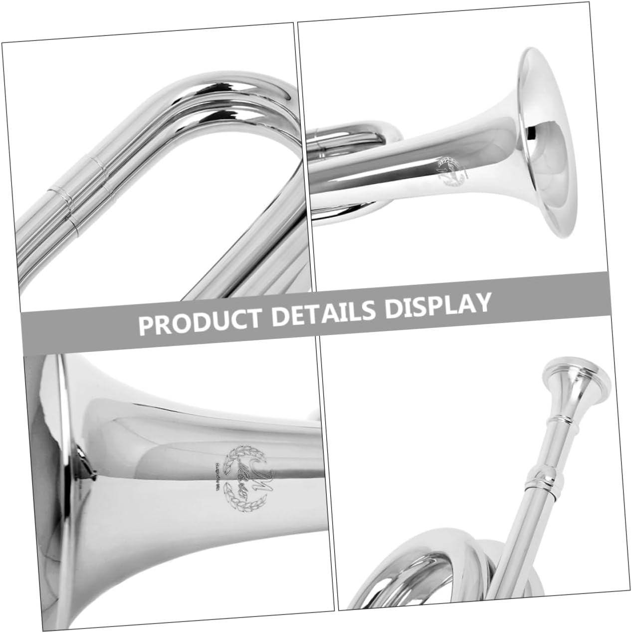 SHOWERORO Beginner Bugle Trumpet Practice Mute Bugle for Orchestra Band Instrument Made of Reliable Materials