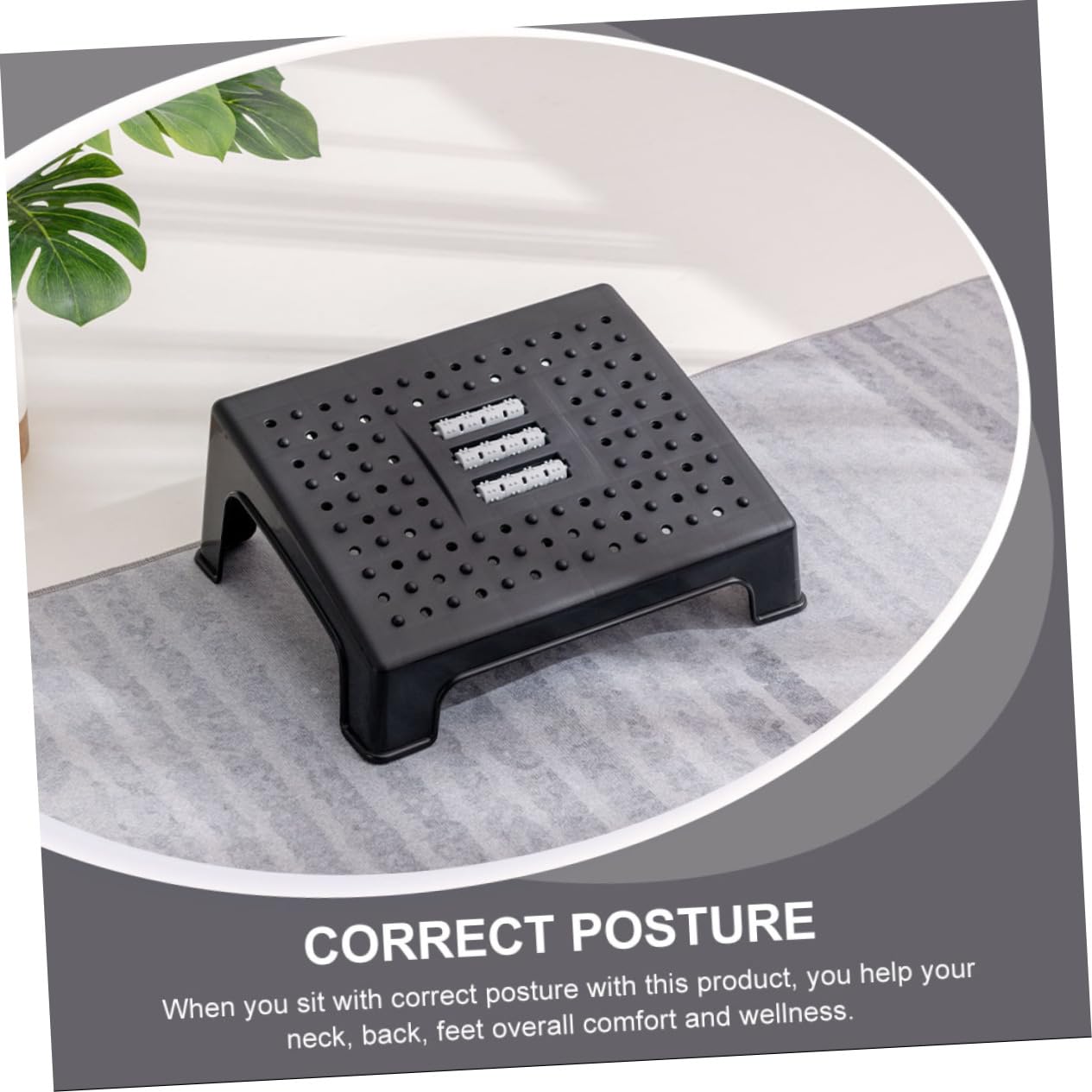 EXCEART 1pezzi Poggiapiedi Ergonomico Per Massaggio Sgabello Massaggiante Per Ufficio e Casa Design Portatile Per Comfort e Benessere Durante Lavoro