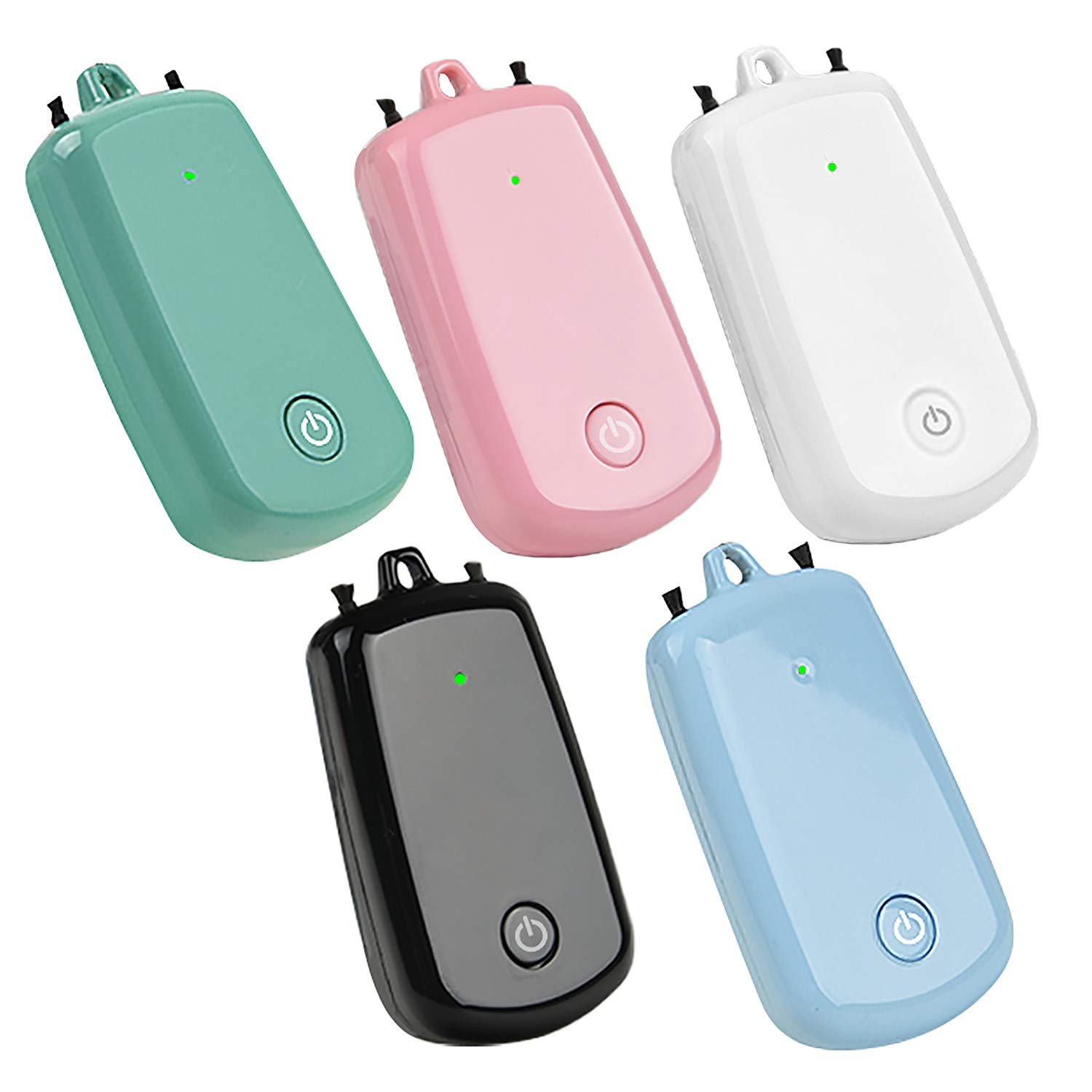 Purificador de aire de cuello colgante, barra de oxígeno portátil para coche, 230 mAh, batería de iones negativos, purificador de aire (paquete de 2)