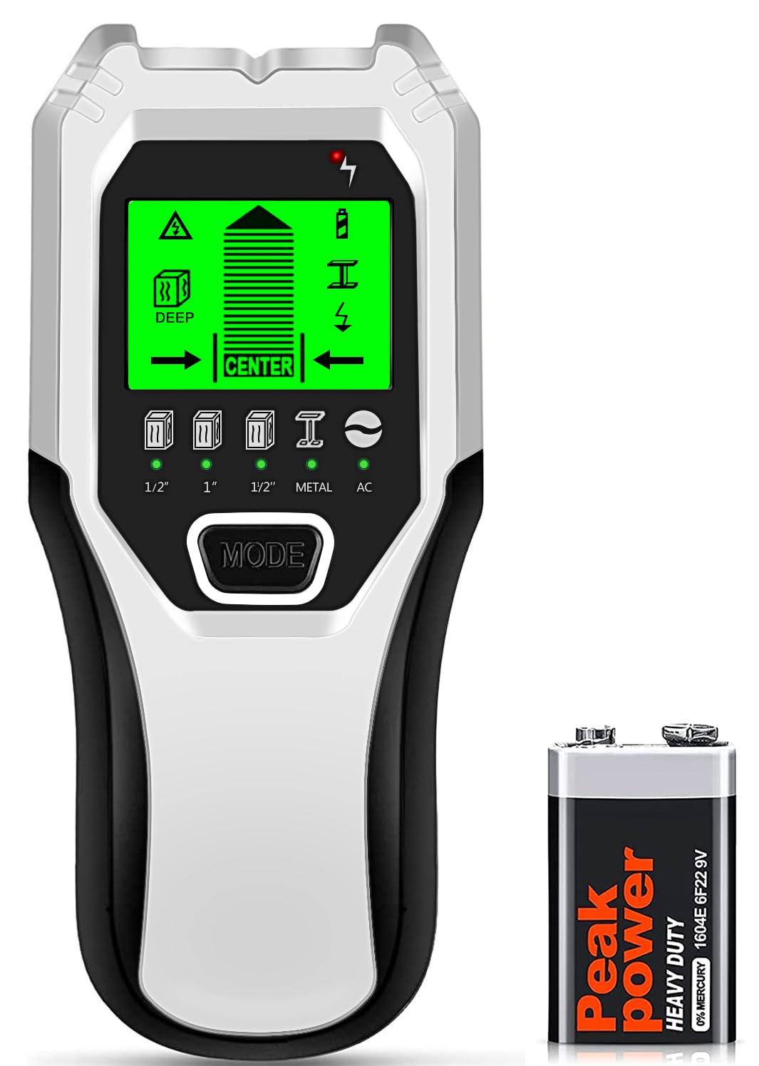 FOLAI Cable Finder Locator 5 in 1 Multifunctional Wall Scanner Detector Stud Finder Line Finder with HD LCD Display for Metal, Pipes, Wood, Power Line, AC Voltage