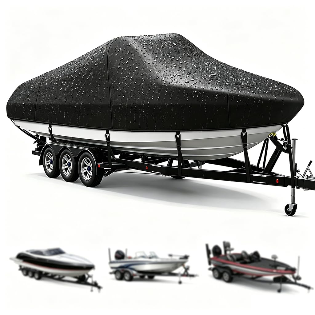 Schnellboot Abdeckung für Lund Pro Angler 1625 | Wasserdicht schutz allwetter; winddicht staubdicht schutzabdeckung; für motorboot yacht fischboot aussenlagerung
