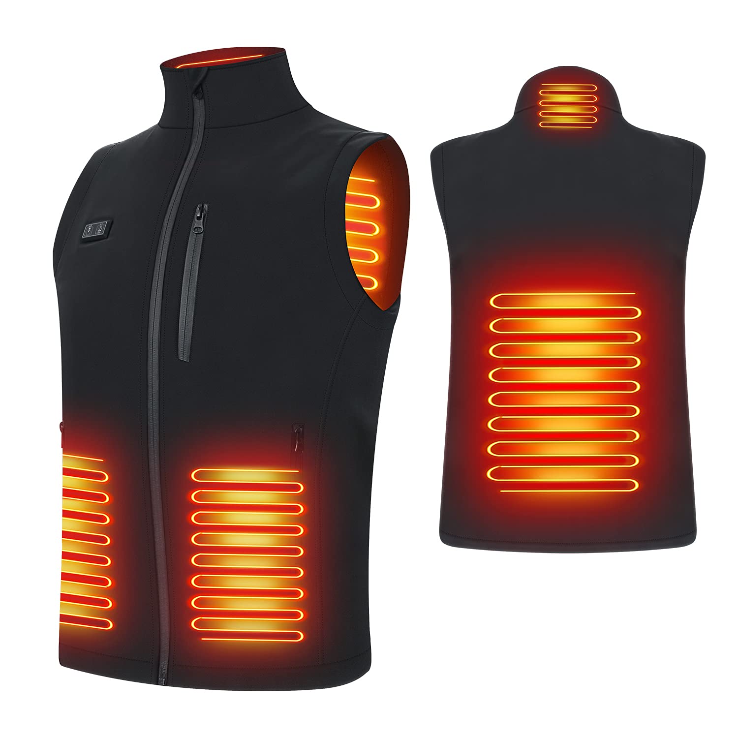 YOUSHEMEHeated Vest,Heating Vest Rechargeable,Warming Heated Jacket with 3 Heating Levels Unisex Battery Not Included