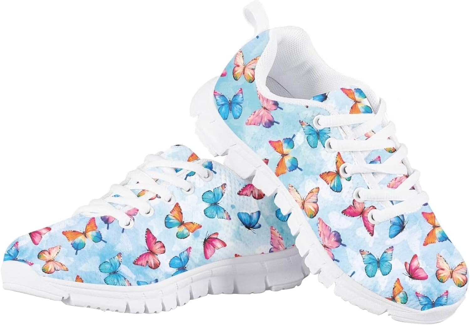Running Shoes for Kids Lace Up Athletic Shoes Lightweight Sneakers