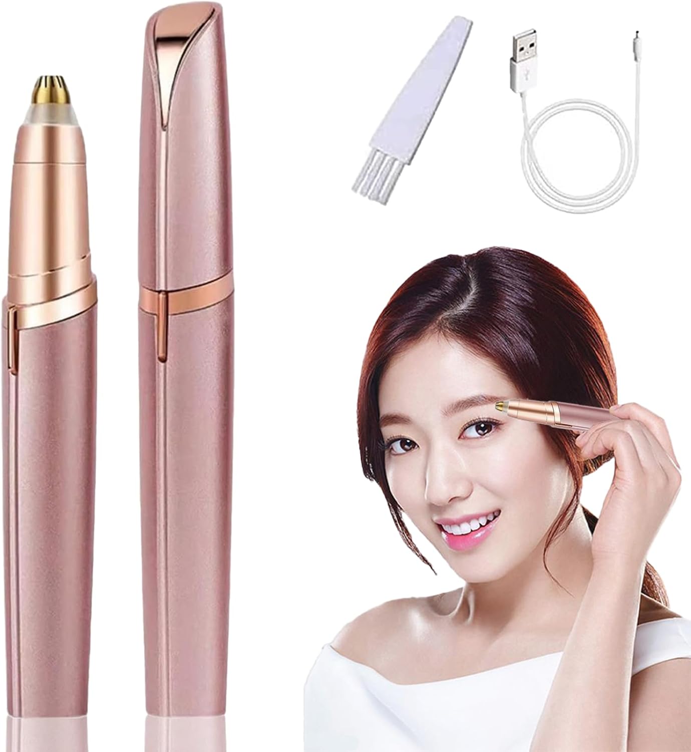 Rechargeable Eyebrow Hair Remover,Electric Painless Eyebrow Trimmer