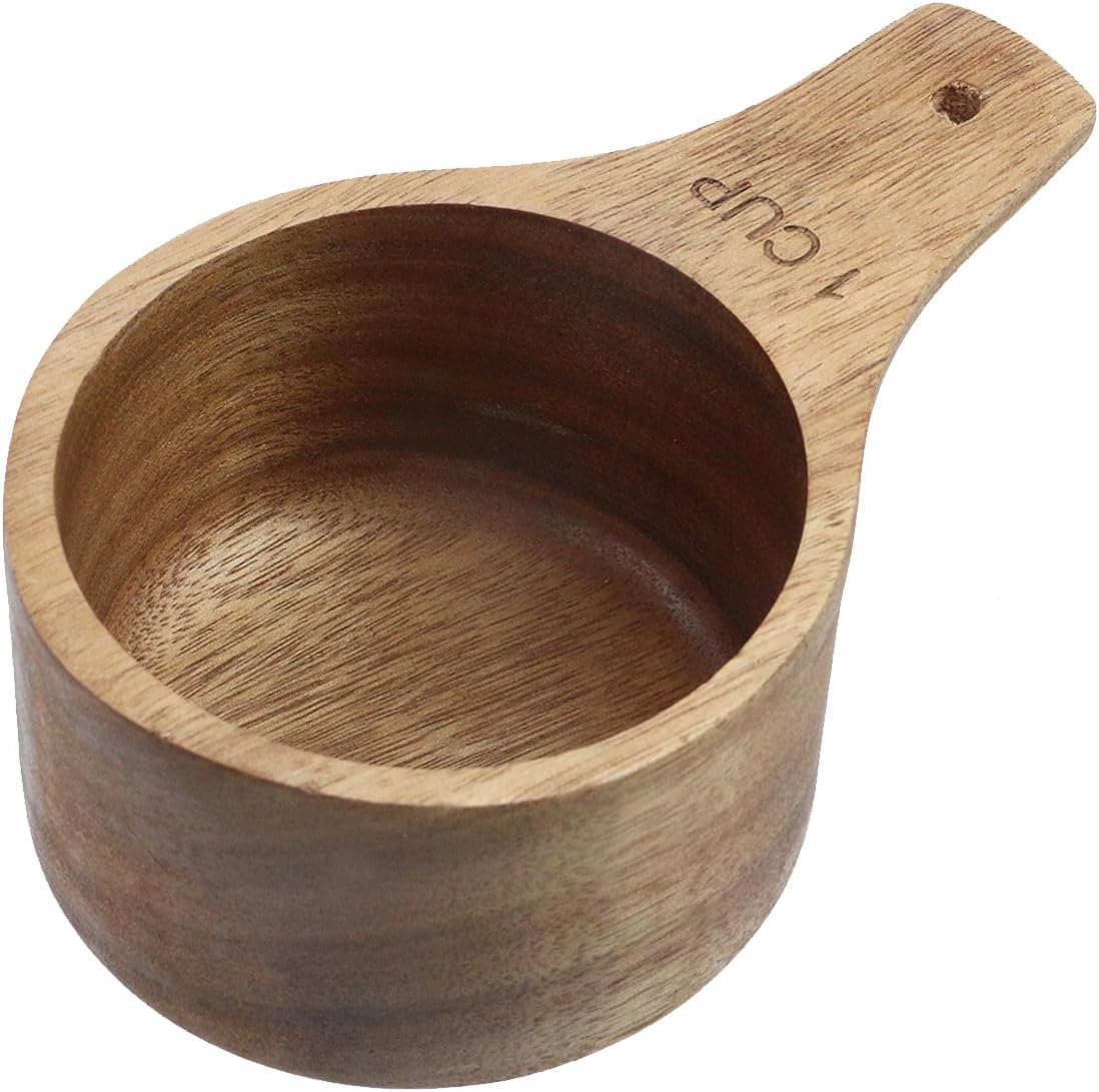 Oedema Natural Wooden Measuring Cups 1 Cup Kitchen Utensils for Baking Cooking