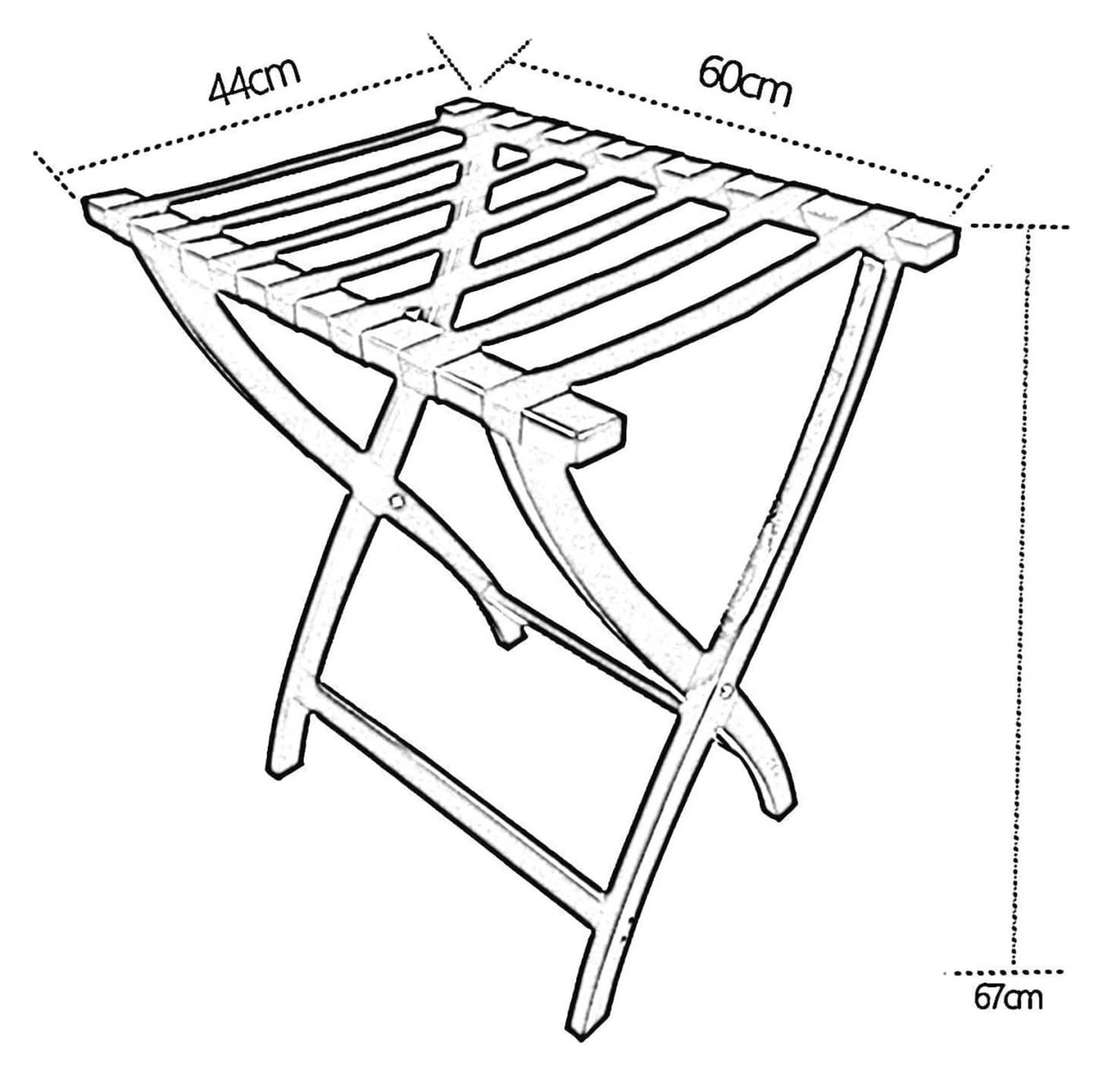 Portaequipajes Portaequipajes para Habitación De Invitados, Soporte Plegable para Maleta, Portaequipajes De Madera Maciza para Habitación De Hotel Y Dormitorio Soporte Plegable(Wood)
