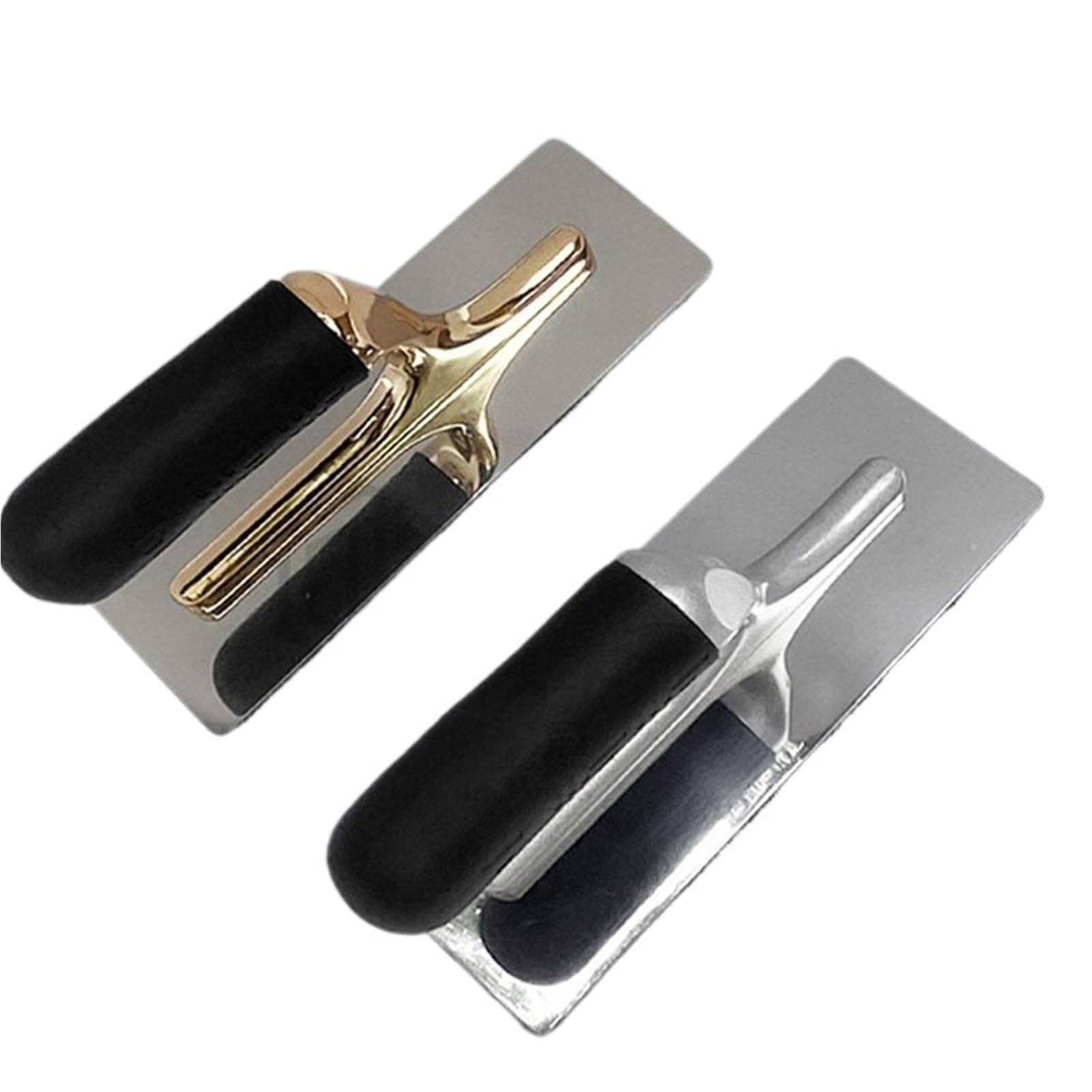 Trowel Stainless Putty Knife Plaster Bricklaying Trowel Tools Steel Rubber Handle Skimming Plastering Wall Construction(240MM Silver)