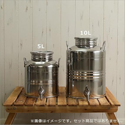 通販正規品 蛇口付きステンレスオイルサーバー(ウォータージャグ)の