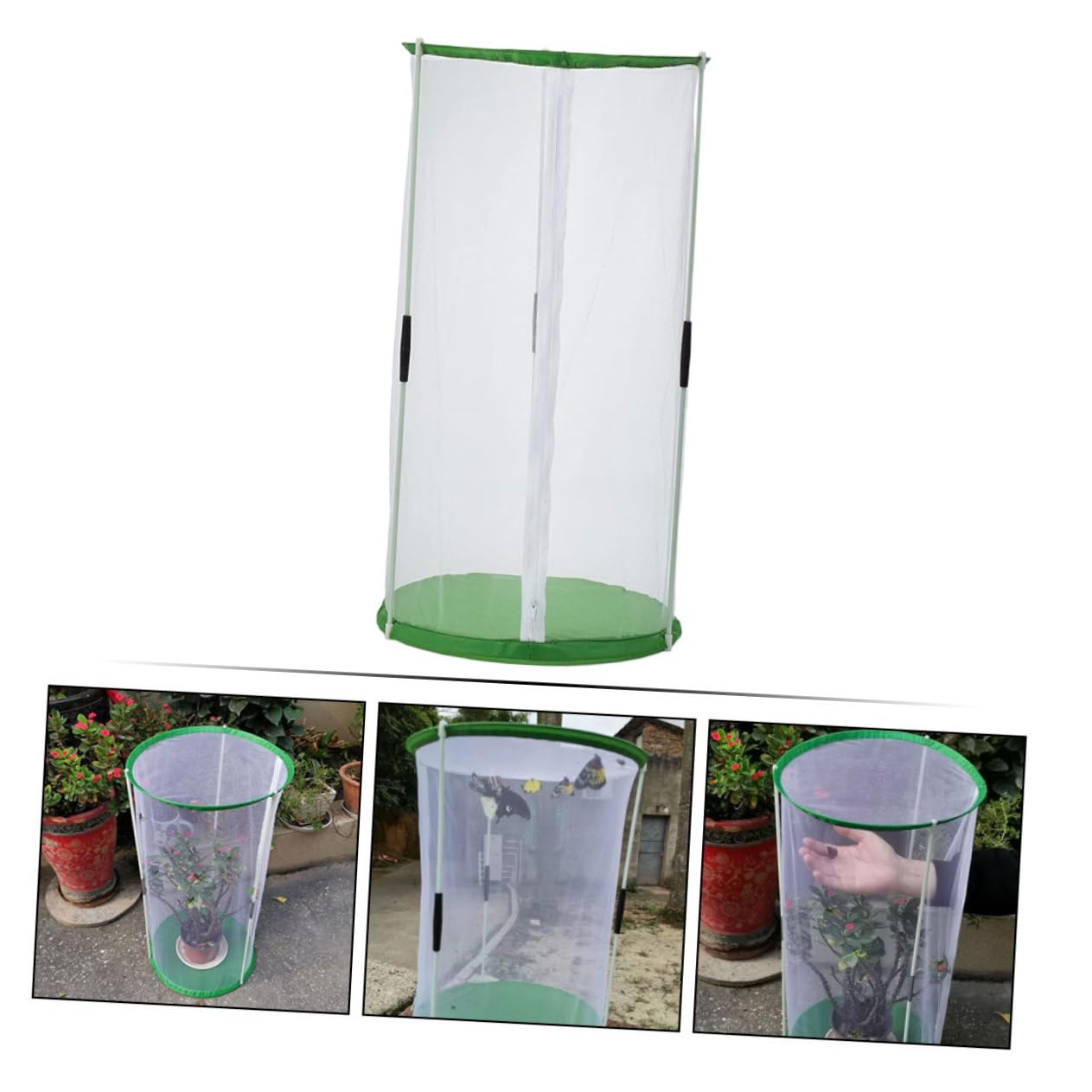Leichter Insektenkäfig aus Polyester mit Reißverschluss Professionelles Schmetterlingshaus zur Beobachtung und Zucht als Sichtbarer Gartenkäfig für Schmetterlingsbeobachtung