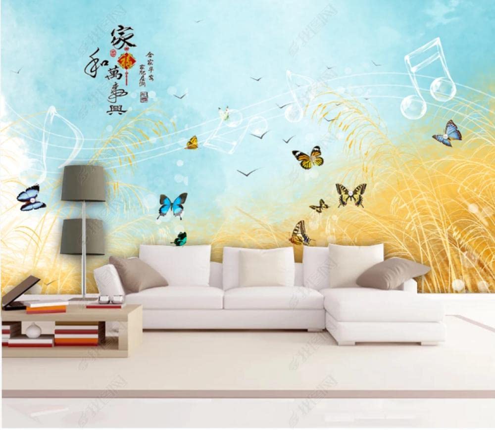Amazon 壁装3dステレオ画像壁紙バタフライフラワーホームライスノートとwanshixingtv背景壁 400cmx280cm 157 4x110 2inch 壁紙