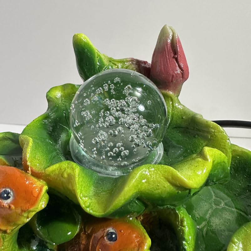 BESPORTBLE 2 Stück Eisgesprungene Kristallkugel Wasserbrunnen, Dekorative Glaskugel Ornamente Wasserbrunnen Feng Shui Kugel Kristallglaskugel Mit Ständer Als Heimbüro Dekoration, 4 * 5cm