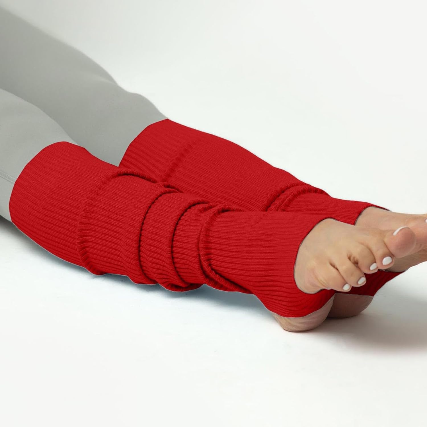 80S Ribbed Leg Warmers For Women, Open Toe And Heel Dance Socks For Yoga, Ballet, Studio, Retro Party Costume