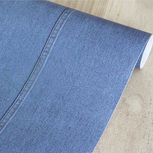 Yifely Blue Denim Pattern Self-Adhesive Pvc Shelf Drawer Liner Home Decor 17X118 Inch Christmas #TOP5