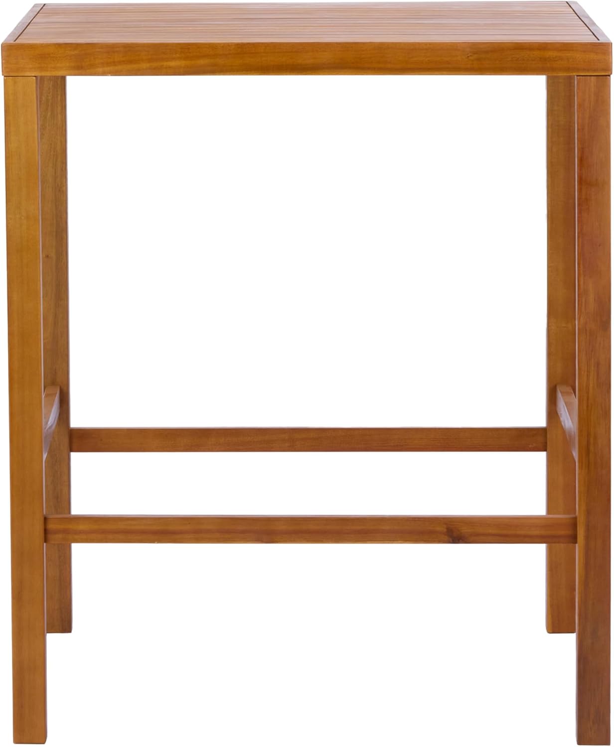 Christopher Knight Home Balew Acacia Wood Outdoor Bar Table, Wooden Patio Bar Height Table, Square Kitchen Coffee Bar Table, Patio Furniture Set, Teak