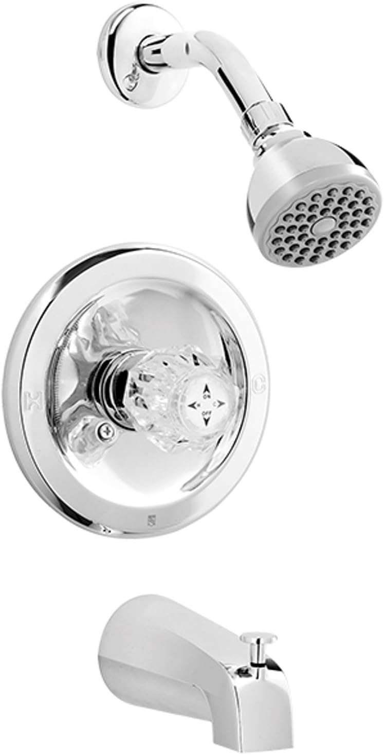 Plumb Pak Belanger EBA90BCP Bathtub/Shower Faucet with 1 Handle, Polished Chrome