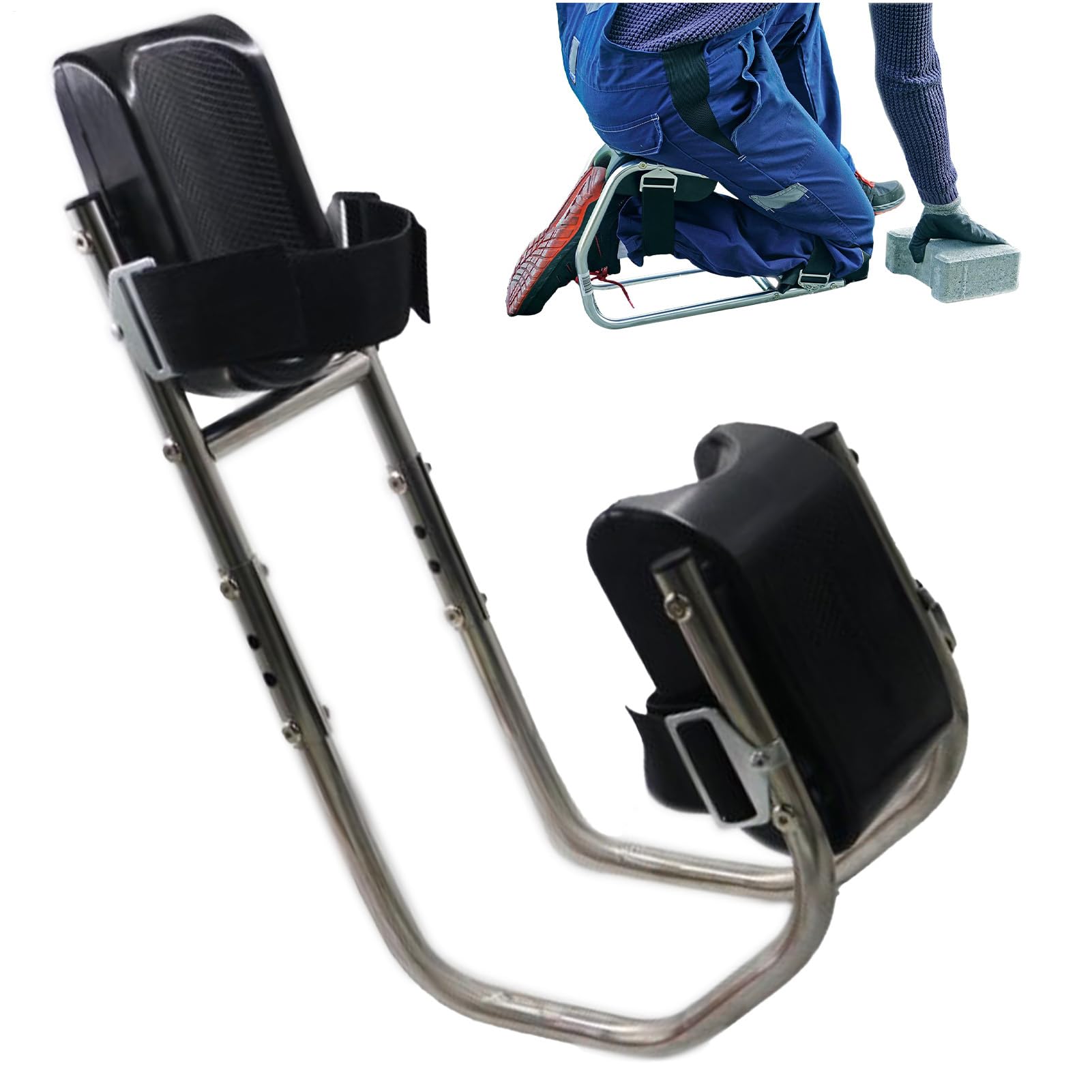 Asiento de Rodillas para Jardinería 2 en 1 Asiento Ergonómico Desmontable | Almohadilla de Rodillas para Jardinería Para Mujeres Hombres Soporte Tobillo Trabajo al Aire Libre Construcción