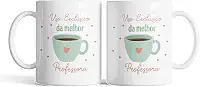 Caneca xicara dia dos professores uso exclusivo professora 25EI (Branco)