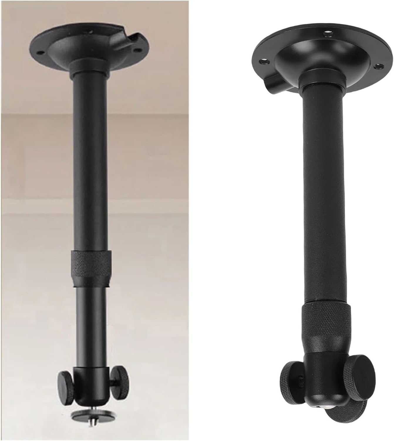 Ceiling Wall Projector Mount Fit, Compatible for TMY Projectors Black Universal 7.9 to 15.7in Length Adjustable 360° Rotation 90° Tilt
