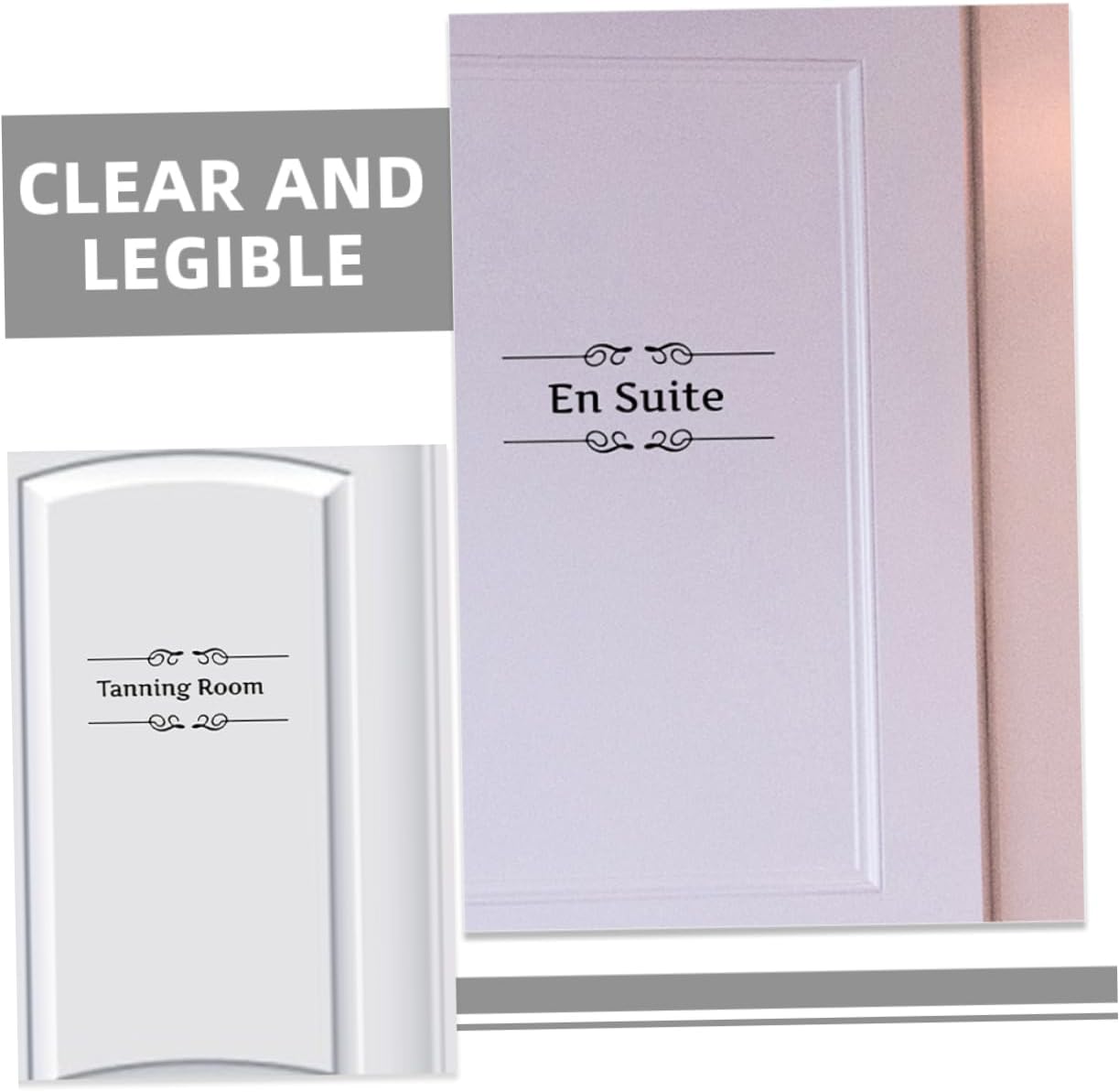 KALLORY 6pcs Self-adhesive Toilet Door Sign Decals for Home Bathroom Restroom Stickers Easy Application for Toilets Laundry Rooms and Business Spaces