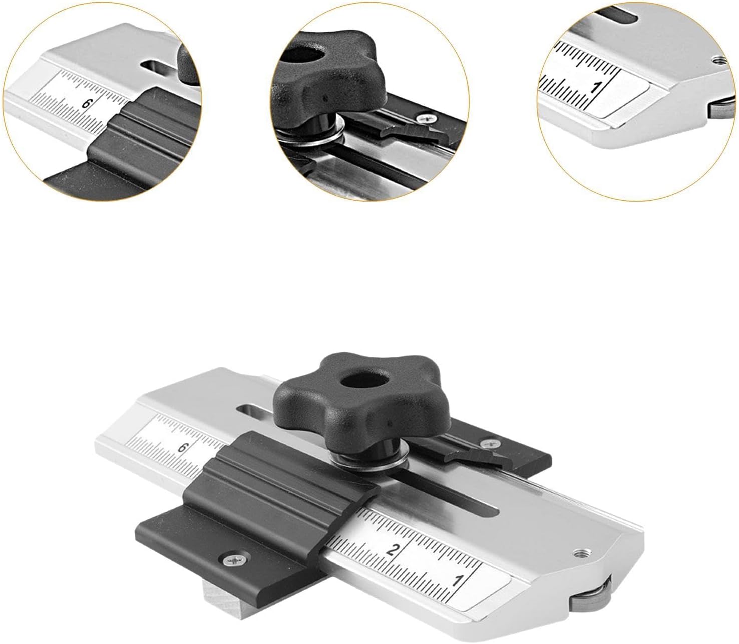 Gralara Thin Rip Tablesaw Jig Woodworking Tools Sheet Cutting Guide Table Saw Jig Thin Rip Jig, Silver