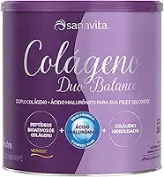 Colágeno Duo Balance + Ácido Hialurônico e Verisol - Colágeno Hidrolisado Sanavita Para Pele Corpo Cabelos e Unhas (Neutro)