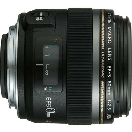 Canon EF-S 60mm f/2.8 Macro USM Fixed Lens for Canon SLR Cameras (Renewed)