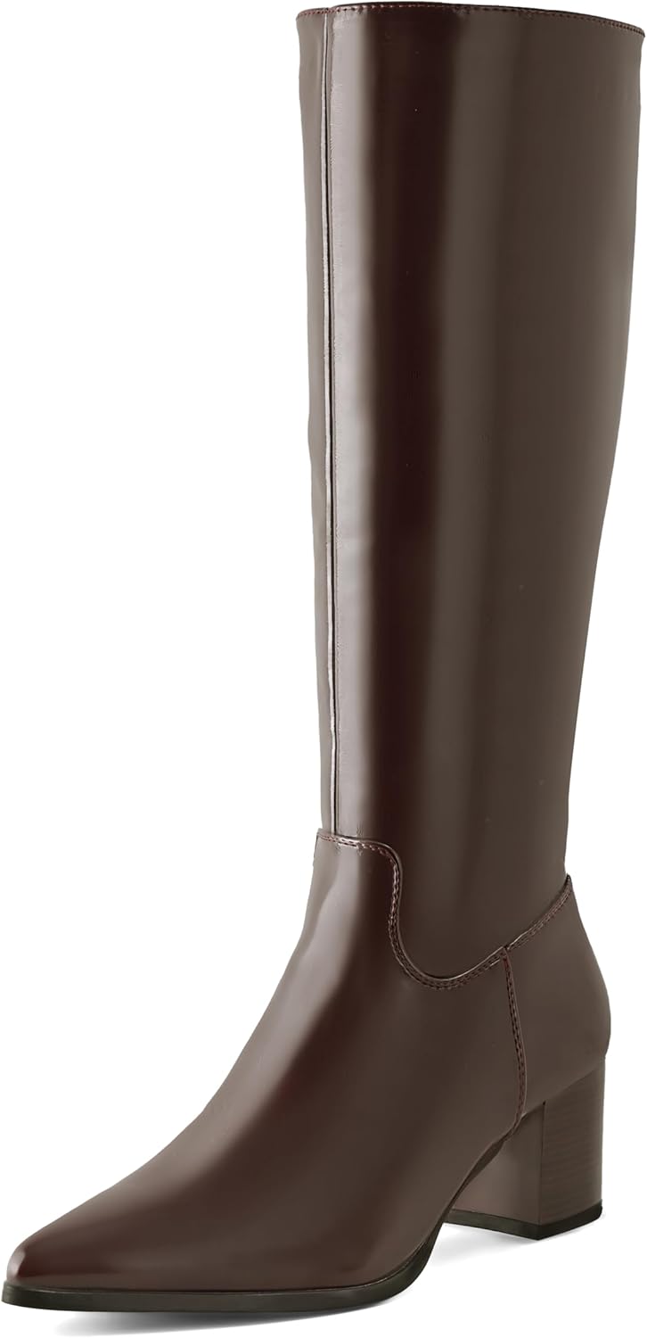 Shoe'N Tale Women Knee High Boots - Pointed Toe Design