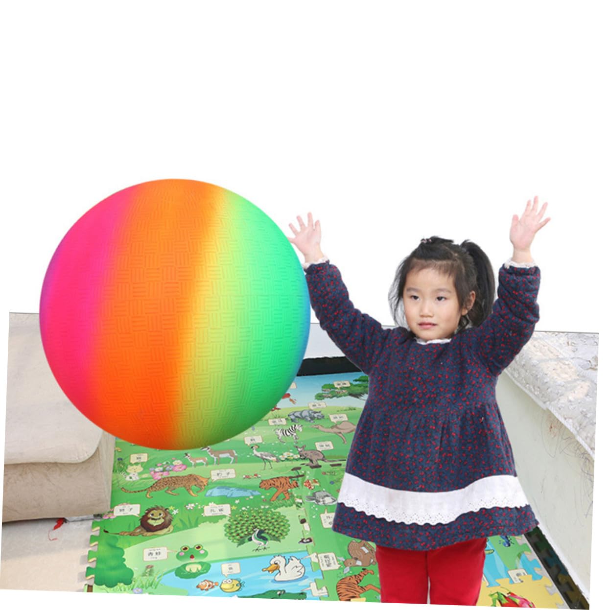 BESPORTBLE Pelota de Arcoíris Gruesa 22cm PVC, 5 Piezas para Niños