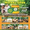 32 Oz (1 L) More A2 Cultured Ghee | Free range | Grass Fed Cows | Bilona Ancient/ayurvedic Hand Churning Method | Prepared Utilizing natural source of Energy