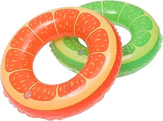 BESPORTBLE 2 Peças Anel De Natação Inflável De Brinquedo Inflável Anel De Natação Laranja Brinquedo De Piscina De Praia De Verão Brinquedo De Piscina Infantil Para Crianças Anel De Natação