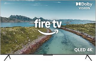 Fire TV 75" Omni QLED Series (newest model), 4K Ultra HD smart TV, HDR10+, Dolby Vision, Dolby Audio, quad-core processor, hands-free with Alexa