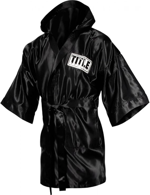 TITLE Boxing Full Length Stock Satin Robe Mens Boxing