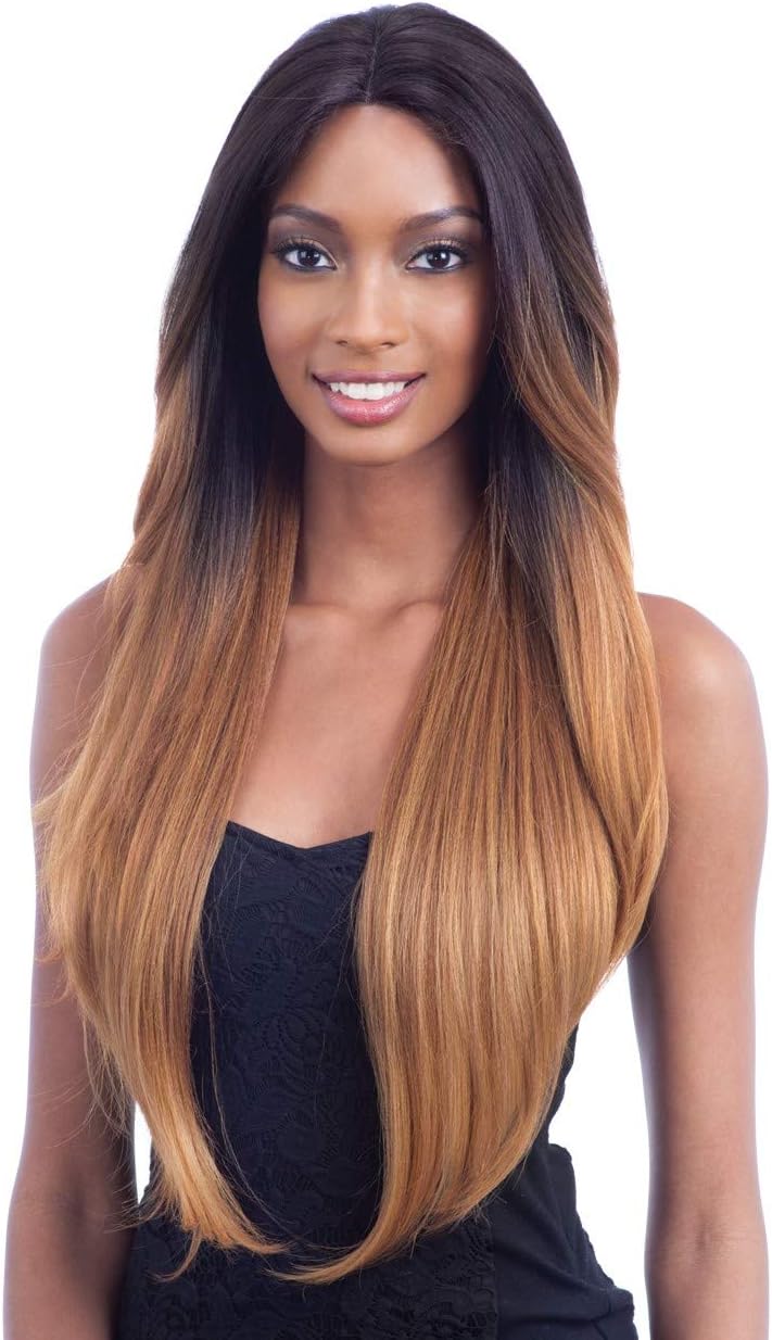 ANGIEHAIE Model Premium Seven Star V-Shaped Lace Front Wig - EV-003 (1-Jet Black)