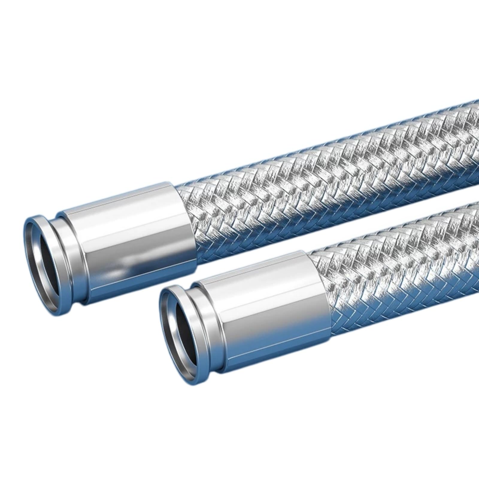 Purzen PTFE Corrugated Hose with 304 Stainless Steel Braid 2 inch Tri-Clamp Flexible Hose for Laboratory and Industrial Fluid Transfer 38mmx42mm,100cm