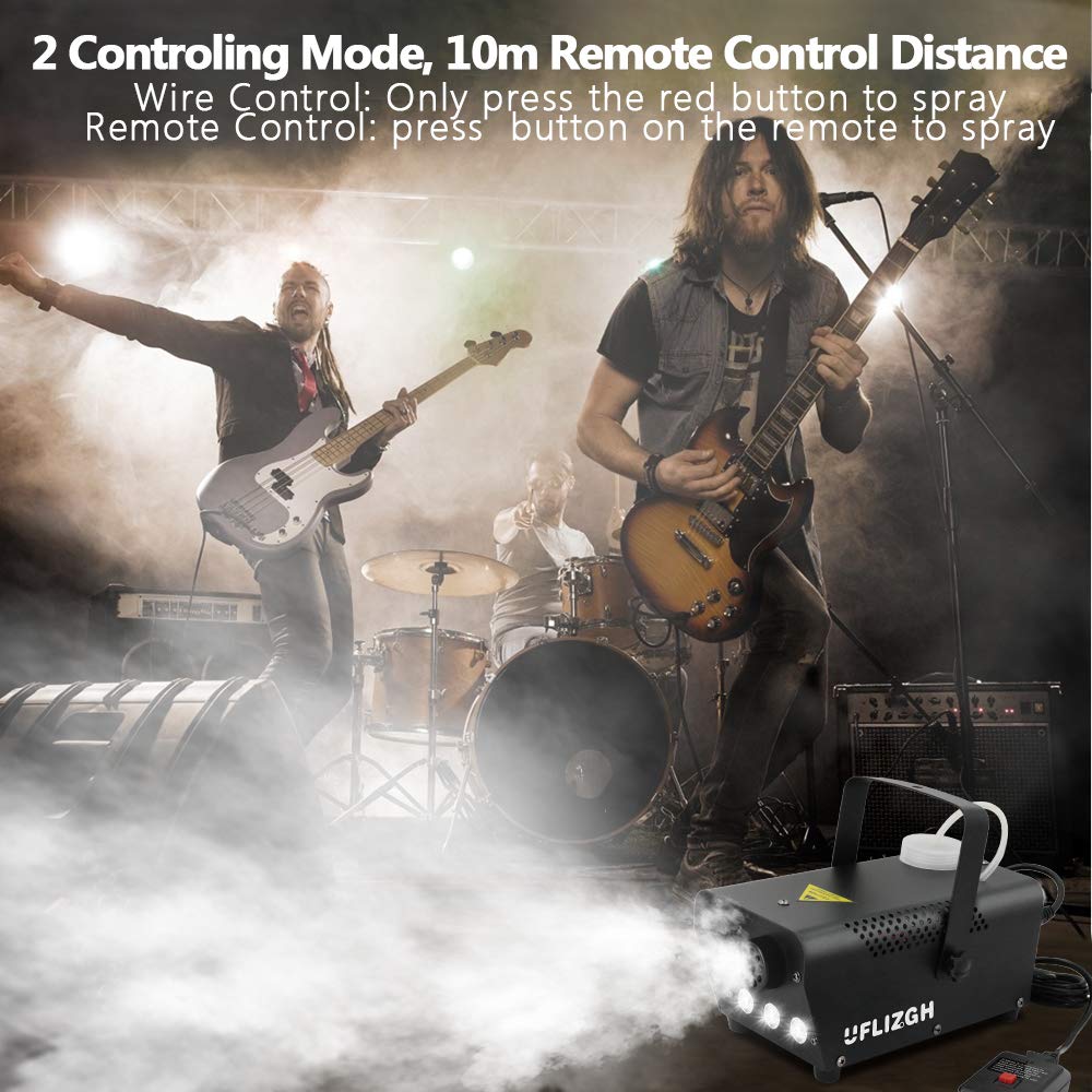 Macchina Del Fumo 500W Con LED RGB - Per Feste, Discoteche, 3000 Cufl/min, Telecomando - Foto 6