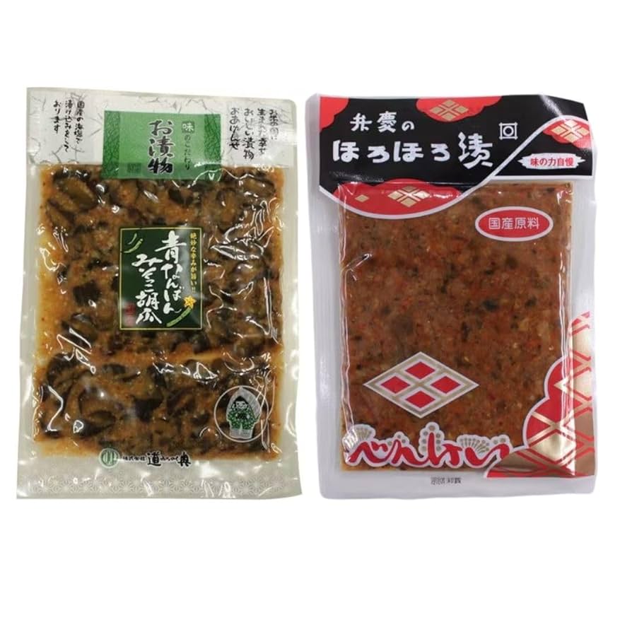 Amazon.co.jp: 岩手二大漬物食べ比べセット 青なんばんみそっこ