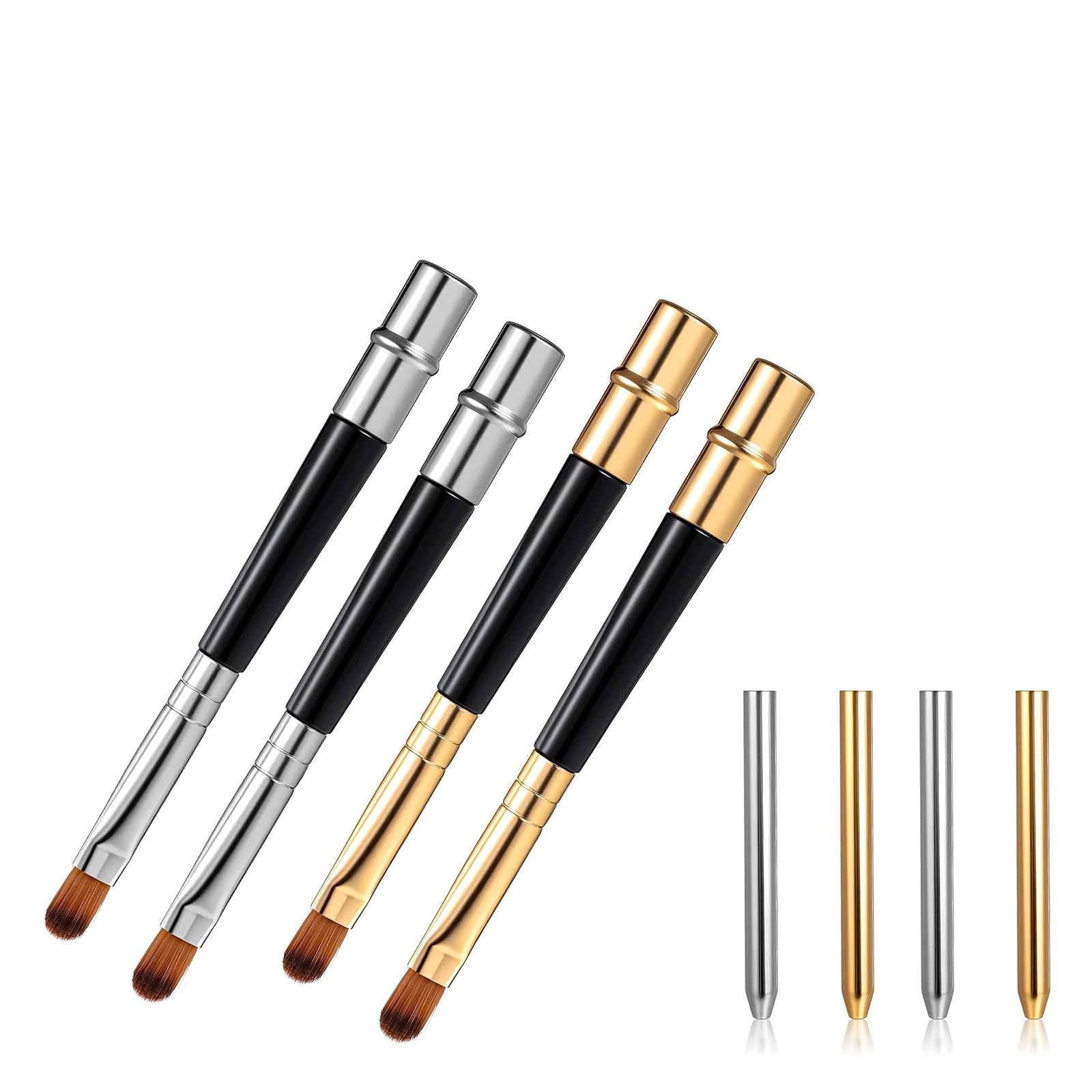 Lipstick Brush, 4-Piece Retractable Lip Brush Set, Professional Applicator for Precise Makeup, Portable Durable Design Easy Storage-image-48