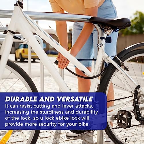 Bike Lock With Key – Bike Lock - Lock For Bicycles - 6Ft Pvc Bike Locks - Motorcycle Wheel Lock - Bike Locks Heavy Duty Anti-Theft - Alloy Steel Bike Lock Cable - Steel Shackle Scooter Lock Tight #TOP5