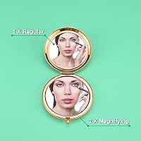 Vista 2 de Mwphuy Regalo de cumpleaños para amigos, espejo compacto de bolsillo para mejores amigas, mejores amigas, regalos de amistad para mujeres, regalo