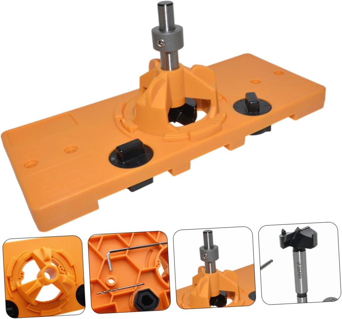 Holibanna 1set Hinge Drilling Tool Kit for Woodworking Accurate Installation Guide for Cabinets and Doors Essential Woodworking Accessory for Efficient Projects