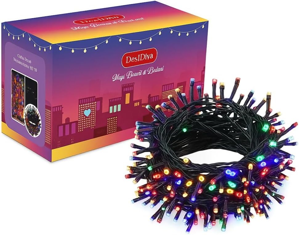 - Desidiya ® Plastic 12 Meter LED Decorative String Fairy Rice Lights for Home Decoration Indoor and Outdoor Decoration Lights, Festival, Party, Garden, Wedding (Multicolor)(Pack of 1)